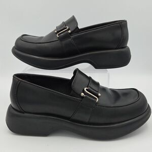 Dansko Black 12 Leather Slip On Shoes Chunky 90s Y2K Clogs 42 School Girl
